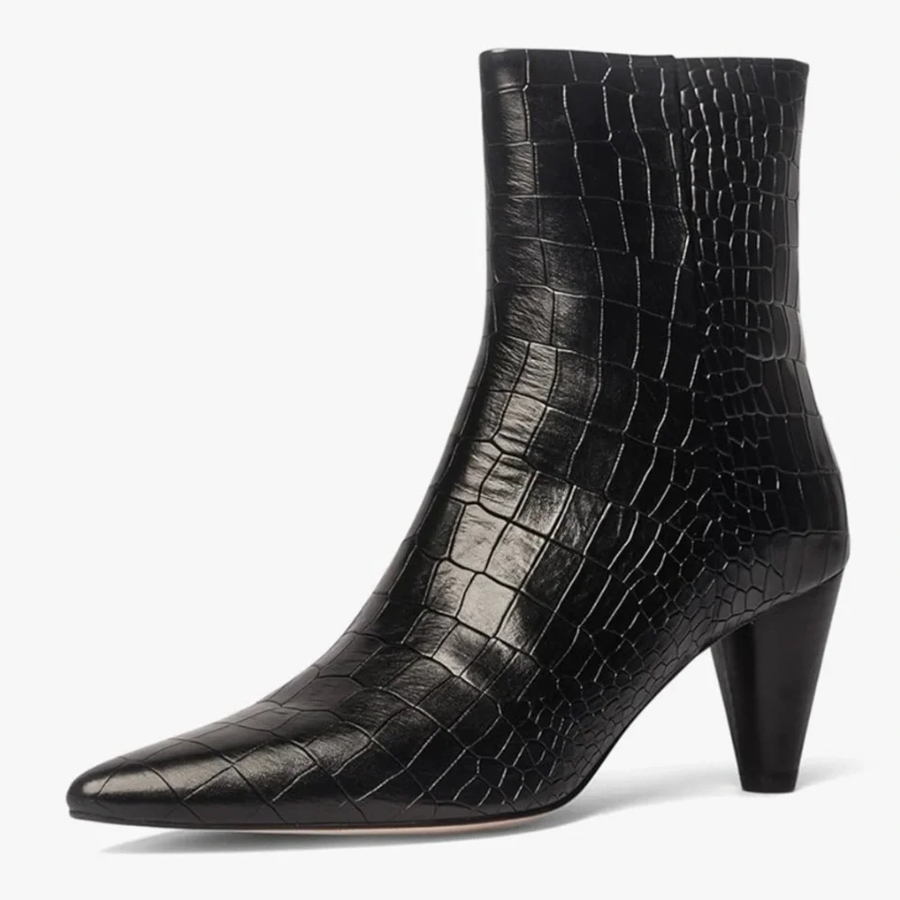 Anthony Veer black leather booties. - Picture 2 of 12